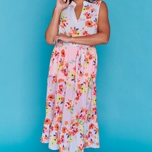Vibrant Floral Midi Dress